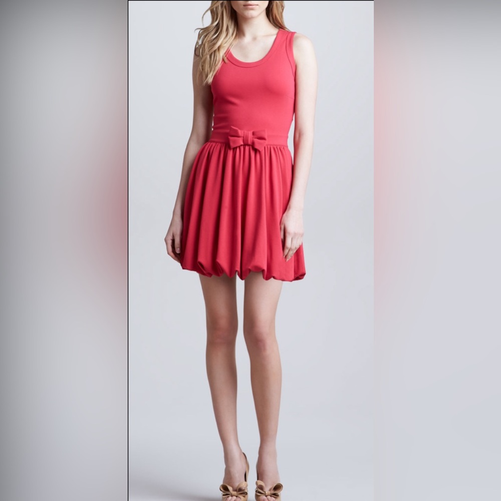 RED Valentino Sleeveless Dress with Bubble Hem